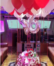 Birthday celebration with flowers